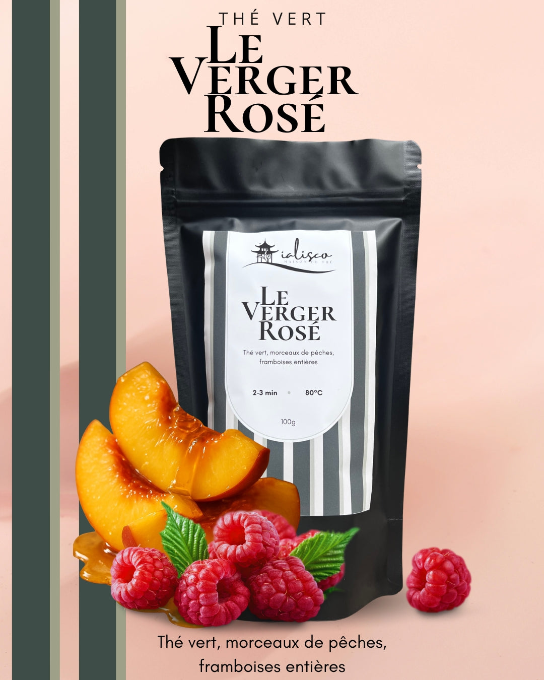 Thé vert "Le Verger Rosé"